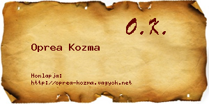 Oprea Kozma névjegykártya